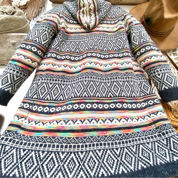 Aztec Southwestern boho open front cardigan w prairie Country southwestern vibe - Picture 11 of 13